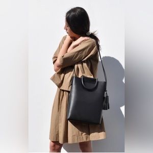 Building Block Business Bag | Black | Leather | Shoulder Bag | 13’’ laptop
